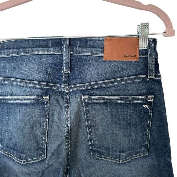 Madewell Blue Denim Stretch Slim Fit Straight Leg Jeans Medium Wash Size 27 - Picture 4 of 12